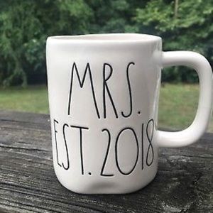 Rae Dunn LL MRS EST 2018 mug BNWT Wedding Rare